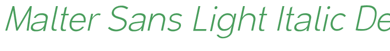 Malter Sans Light Italic Demo Regular